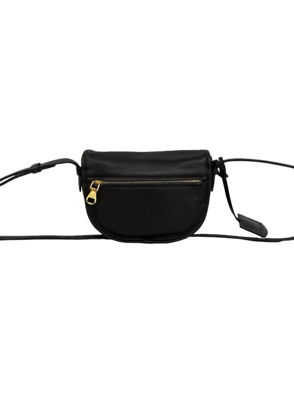Loewe Vintage Logo Embossed Leather Shoulder Bag Pochette Crossbody Cross Brown